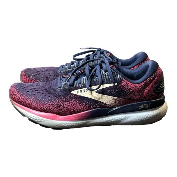 Brooks Ghost 16 Shoes Peacoat Raspberry Apricot Road Running Neutral Womens 11.5 - Picture 4 of 9